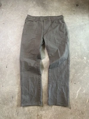 Vintage 90s Faded Olive/Green Dickies Y2K Work-Wear Carpenter Pants Size 34x32 - Image 1 of 4