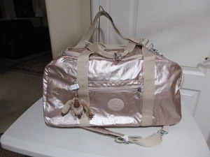 NEW KIPLING WEEKENDER TOTE BAG   QUARTZ METALLIC PINK - Picture 1 of 17