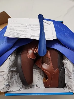 Zapatos Dr Comfort Brian X Marrón Profundo Para Hombre 14M Diabético Control Confort Cuero Foto 1 de 4