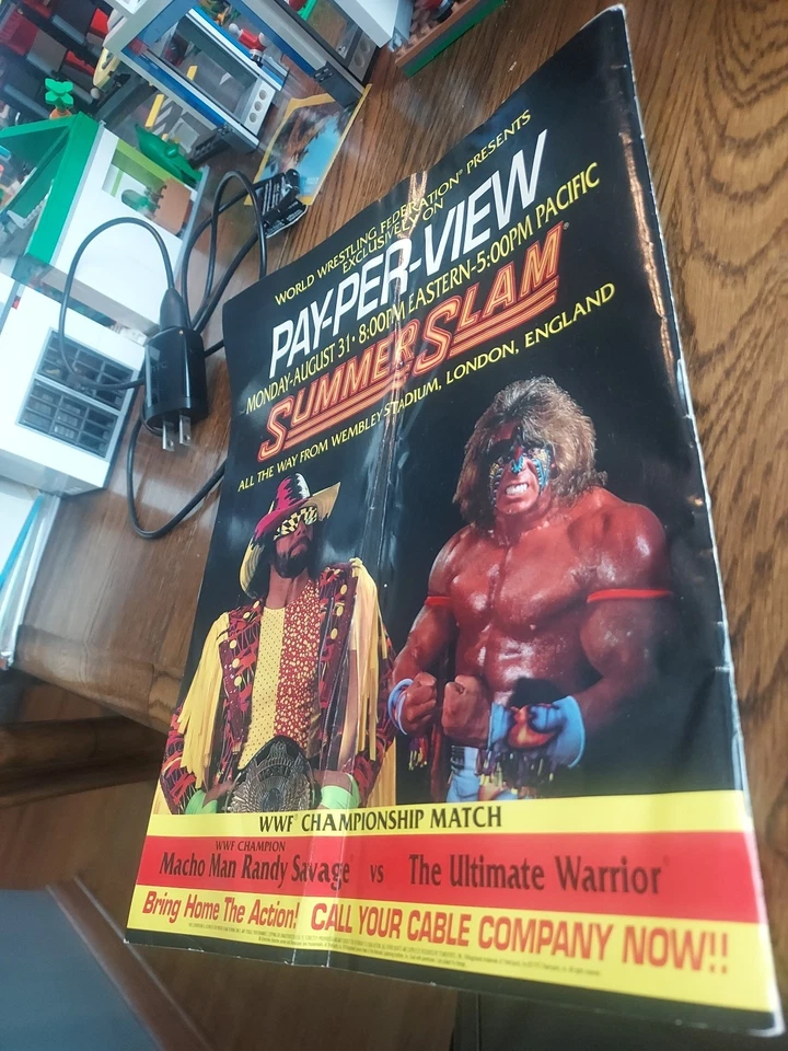 WWF SUMMERSLAM '92 - Orig. 1992 Print AD / ADVERT_ Macho Man  Ultimate Warrior - Image 1 of 1