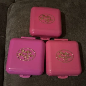Vintage Polly Pocket- Set Of 3/ Birthday Party, Polly world & Zoo - Picture 1 of 2