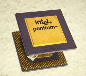 Intel Pentium 90 CPU goldcap für Sammler SX957 no FDIV Bug A80502-90 - Bild 1 von 1