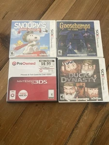 Nintendo 3DS Game Lot, Goosebumps, Snoopy, Duck Dynasty, Phineas, Preowned - Picture 1 of 6