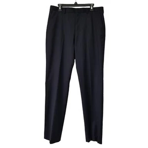 J. Pantalones de vestir Crew Bowery mezcla de lana talla 34 x 34 clásicos azul marino nuevos con etiquetas $148 BQ424 - Imagen 1 de 6