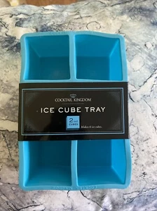 6 Big Ice Cubed Maker Large Cube Square Tray Molds Cocktails Kingdom Silicone - Picture 1 of 2