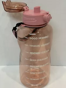 Fidus Large 1 Gallon/128oz Motivational Water Bottle with Time New. No Straw - Picture 1 of 3