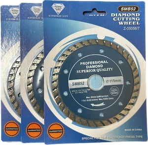 3 Pcs Diamond Cutting Wheel Disc Saw Blade 4.5" for Ceramic Tile Granite 115mm - Picture 1 of 2