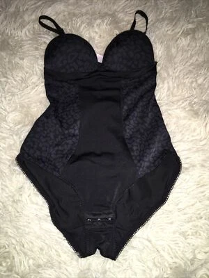 Heavenly Shapewear gótico negro modelador de una pieza pequeño Foto 1 de 4