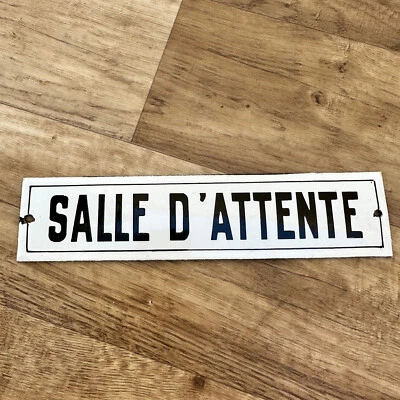 Shabby Decor Home Vintage Enameled Door Sign Plaque french SALLE 0709236 - Imagem 1 de 3