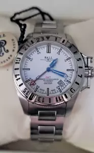 Men's 40mm Ball Hydrocarbon White Dial Automatic Watch! MINT w/ Box+Book! - Picture 1 of 5