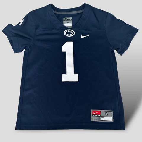 Penn State Nittany Lions Nike Team Football Jersey Blue 6 Number 1 PSU NCAA Logo Cover