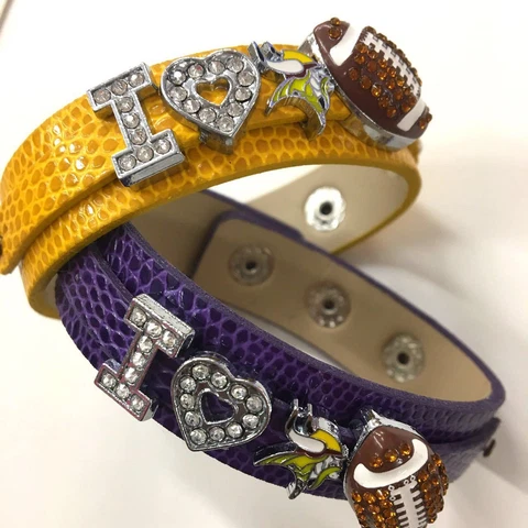 Minnesota Vikings Fan Bracelet / Vikings Jewelry / Vikings Gift / Vikings Charm Cover
