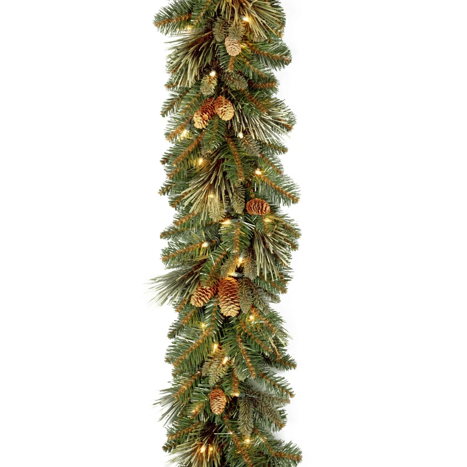 National Tree Pine 9 Foot by 10 Inch Carolina Garland Wreaths Garlands Plants