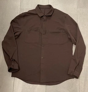 Lululemon Soft Knit Overshirt Men’s Extra Large Brown Snap Front LM3F85S - Picture 1 of 12
