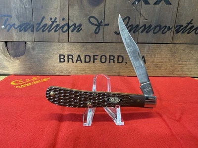 Case Ca135 Knives Folder Knife Barehead Slimline Trapper Brown Delrin 61048ss - Image 1 of 3
