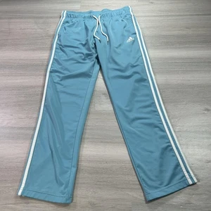 Adidas Trainingshose mit drei Streifen Damen Large hellblau sportlich Kordelzug - Bild 1 von 12