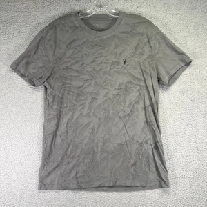 Camisa AllSaints Para Hombres Pequeña Gris Cortez SS Crew Algodón Portugal Camiseta Informal - Imagen 1 de 8