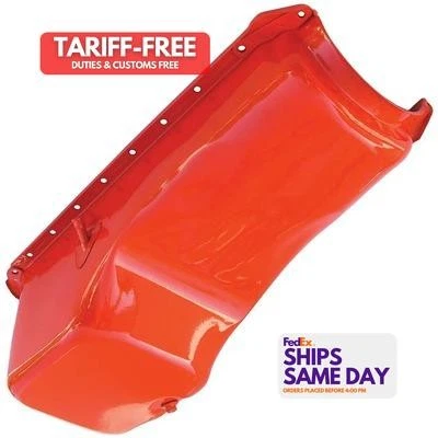 Trans-Dapt 9921, One BBC Orange Oil Pan Acero Alto Rendimiento y Piezas de Carreras Foto 1 de 4