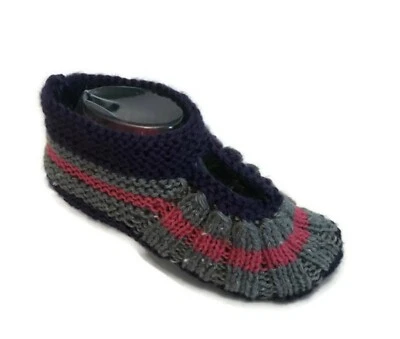 Knitted Booties Slippers Three Colors Easy Printed Knitting Pattern   - Image 1 of 4