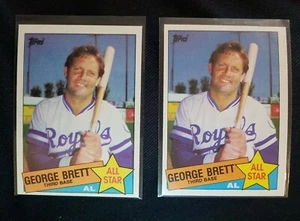 GEORGE BRETT 1985 TOPPS #703 ALL-STAR - 2 CARD LOT - CARDS ARE NRMT(OC) ROYALS - Bild 1 von 2