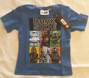 STAR WARS LEGO T-Shirt  Boys/Girls Kids    Size 4.   Brand New with tags Blue - Picture 1 of 3