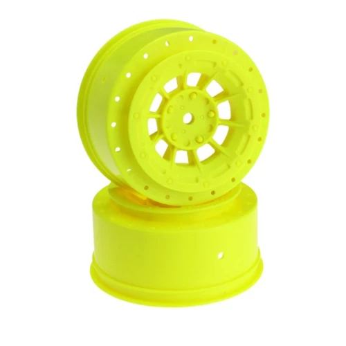 JConcepts Hazard, SC10 / SC10 4X4, 3mm Wider Offset, 12mm Hex, Yellow 3344Y - Image 1 of 1