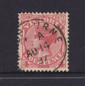 VICTORIA:  4d RED STAMP DUTY TYPE   SG 337  USED - Imagen 1 de 1