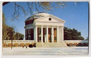 Postal CHARLOTTESVILLE VA UVa Rotonda en la Nieve UNIVERSIDAD de VIRGINIA - Imagen 1 de 1