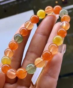 Natürliche bunte Rutilquarz Kristall Runde Perlen 福禄寿 Armband 8 mm AAAA - Bild 1 von 6