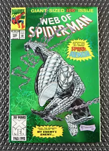 1993 Marvel Comic Web Of Spider-Man #100 Green Foil Cover VF+/NM - Picture 1 of 2