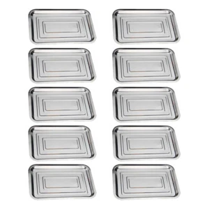 10 Pcs Stainless Steel Grilled Fish Plate Large Tray Child Toddler - Picture 1 of 12