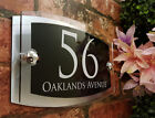 Contemporary House Signs Plaques Door Numbers 1 - 999 Personalised Name Plate