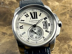 Calibre De Cartier 42mm Silver Dial Steel Watch W7100037 3389 - Picture 1 of 11