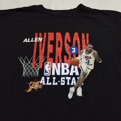 Camiseta Mitchell & Ness Allen Iverson Para Hombre Grande Negra All Star 76ers Sixers Foto 1 de 4