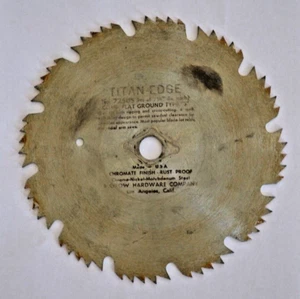 Vintage Titan Edge Saw Blade 725US fits 7-1/4"  Chrome Nickel Molybdenum Steel - Picture 1 of 4