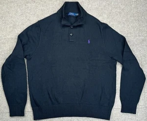 Polo Ralph Lauren Vintage Herren 1/4 Knopfleiste Langarm Pullover Gr. XL - Bild 1 von 10