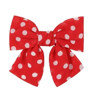 Collectif Accessories Lisette Polka Bow Red and White Hair Clip - Picture 1 of 5