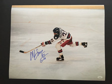 MIKE ERUZIONE AUTOGRAPHED 16 X 20 1980 OLYMPIC PHOTO  J.S.A. AUTHENTICATED