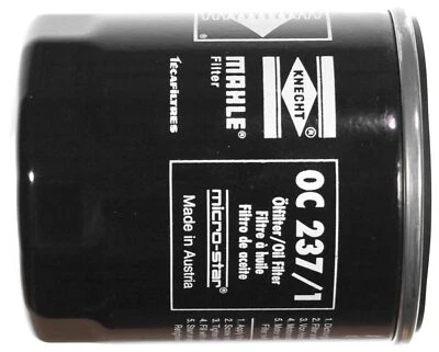 Filtro de aceite German Mahle OC 237/1 para 02-05 Land Rover Freelander y 03-05 MG TF Foto 1 de 2