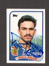 Bill Bene 1989 Topps authentic autographed card Dodger