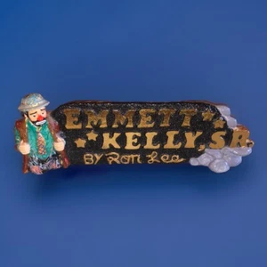 Letrero de exhibición vintage de tienda Emmett Kelly, Sr. por Ron Lee - payaso - placa pesada - Imagen 1 de 5