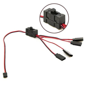 Interruptor controlador de encendido/apagado de cable dividido de 4 vías 1/10 cable en Y para oruga TRX-4 SCX10 RC - Imagen 1 de 7