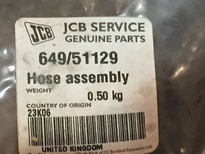 JCB Part Genuine Hose 649/51129 - Bild 1 von 2