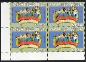 PNG 2004 LOCAL HEADDRESSES K4.60 "EASTERN HIGHLANDS PROVINCE" C/BLOCK (4) MNH - Picture 1 of 2