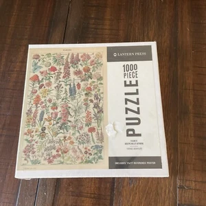 Fleurs V Vintage Bookplate 1000pc Jigsaw Puzzle Adolphe Millot 18.5x28 SEALED - Picture 1 of 4