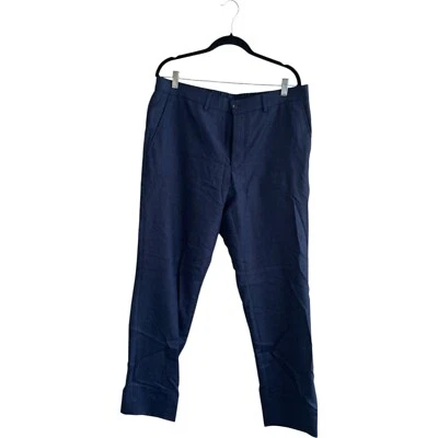 Pantalones de vestir Jack Victor Jordan para hombre talla 38R azul pierna recta tiro medio nuevos con etiquetas Foto 1 de 4