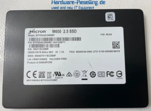 Micron M600 256GB NAND SSD SATA III 6G 2,5" MTFDDAK256MBF MTFDDAK256MBF-1AN12ABY - Afbeelding 1 van 1