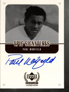 A9483- 1999 Upper Deck Century Legends Epic Signatures #PW Paul Warfield Auto - Bild 1 von 2
