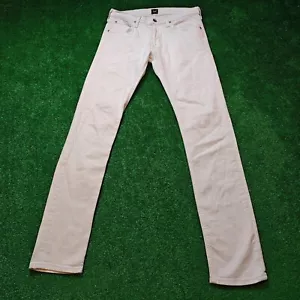 Lee Luke Jeans Herren 31x34 weiß Slim Fit Zip Fly lässig klassisch Denim Hose - Bild 1 von 16