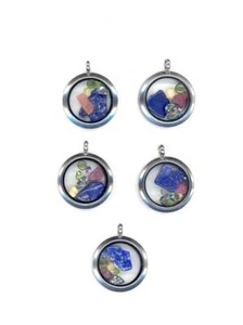 AUTHENTIC Moldavite Diamond Rhodizite Tanzanite Lapis Peridot Rubelite Pendant - Picture 1 of 1